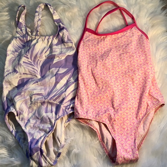 Other - Two one piece pink and purple size 4-5 swimsuits